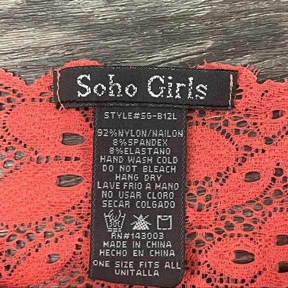 Soho Girls Coral Bandeau Bra Lace Back Size M/L - Picture 2 of 3